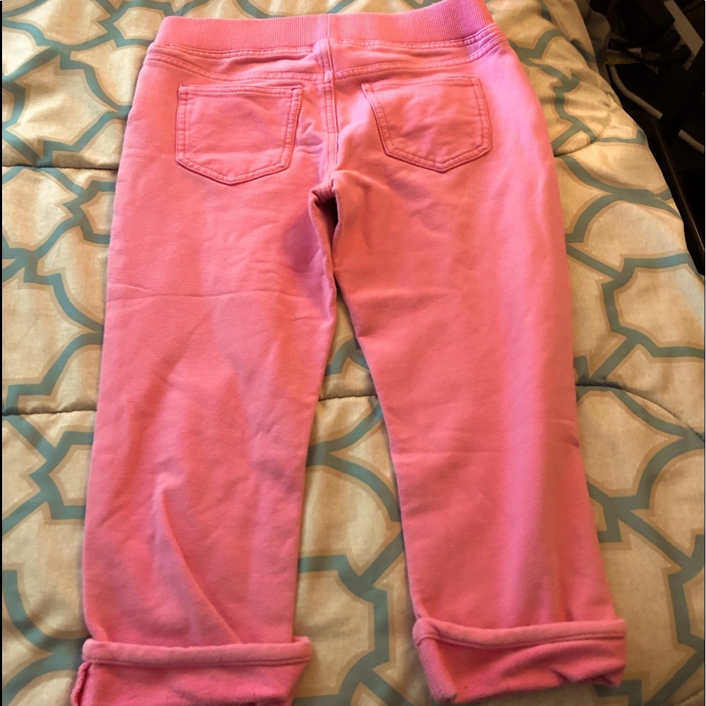 👧Total Girl Coral / Pink Cuffed Sweatpant Jeggings (10.5 plus)👧